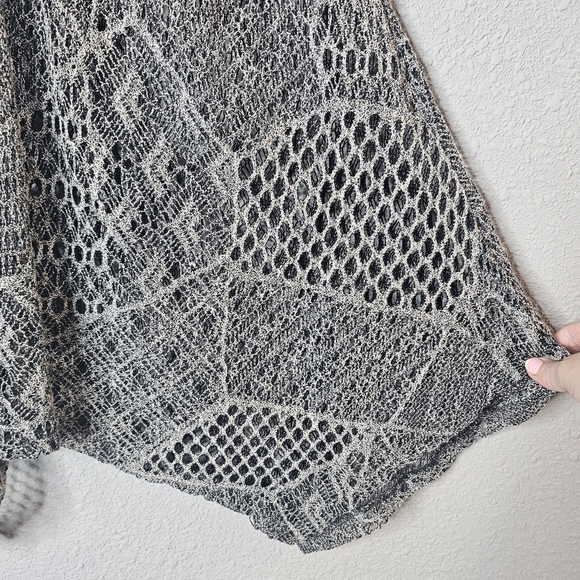 Lily Crochet Knit Button Top Women S Small Y2K Whimsigoth Fairy Grunge Black - Picture 4 of 7